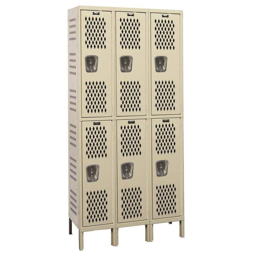 Double-Tier Heavy-Duty Ventilated Locker 3-Wide