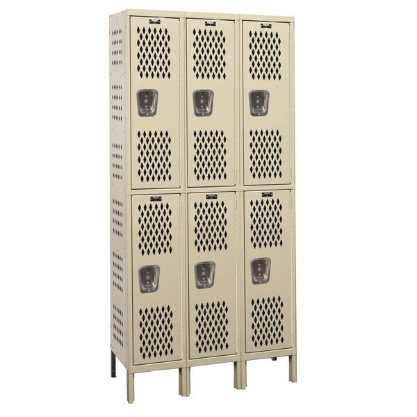 Double-Tier Heavy-Duty Ventilated Locker 3-Wide