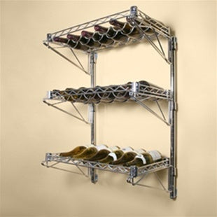 Wall Mounted Wine Racks w/ 3 Shelves