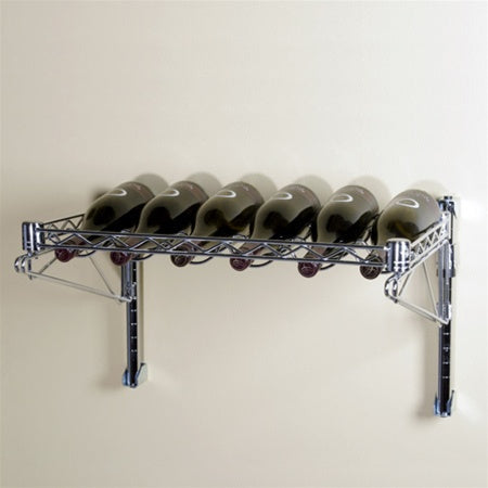 Wall Mounted Wine Racks w/ 1 Shelf