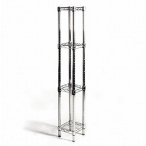 8"d x 8"w Chrome Wire Shelving w/ 4 Shelves