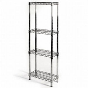 8"d x 18"w Chrome Wire Shelving w/ 4 Shelves