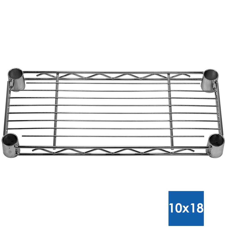 10"d x 18"w Chrome Wire Shelving w/ 4 Shelves