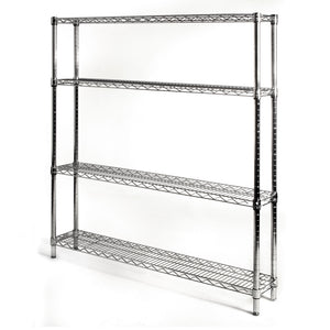 10"d x 48"w Chrome Wire Shelving w/ 4 Shelves