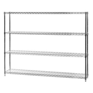 12"d x 60"w Chrome Wire Shelving w/ 4 Shelves