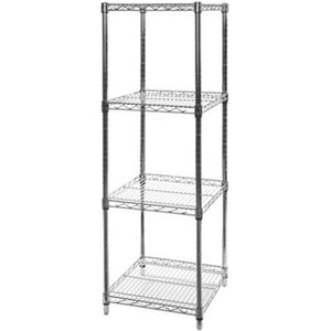 18"d x 18"w Chrome Wire Shelving w/ 4 Shelves