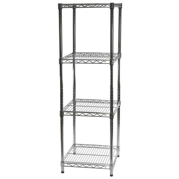 21"d x 21"w Chrome Wire Shelving w/ 4 Shelves