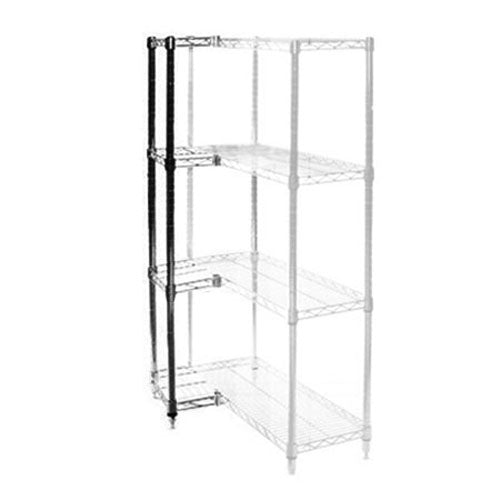 Chrome Wire Shelving Add-On with 4 Shelves - 21"d x 21"w x 54"h (WS212154-A)