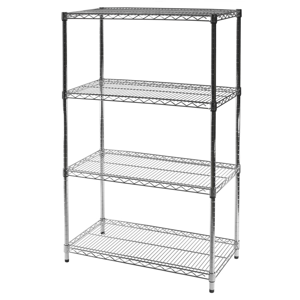 21"d x 36"w Chrome Wire Shelving w/ 4 Shelves