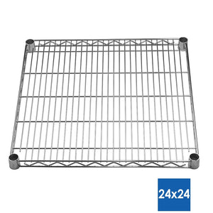 24"d x 24"w Chrome Wire Shelving w/ 4 Shelves