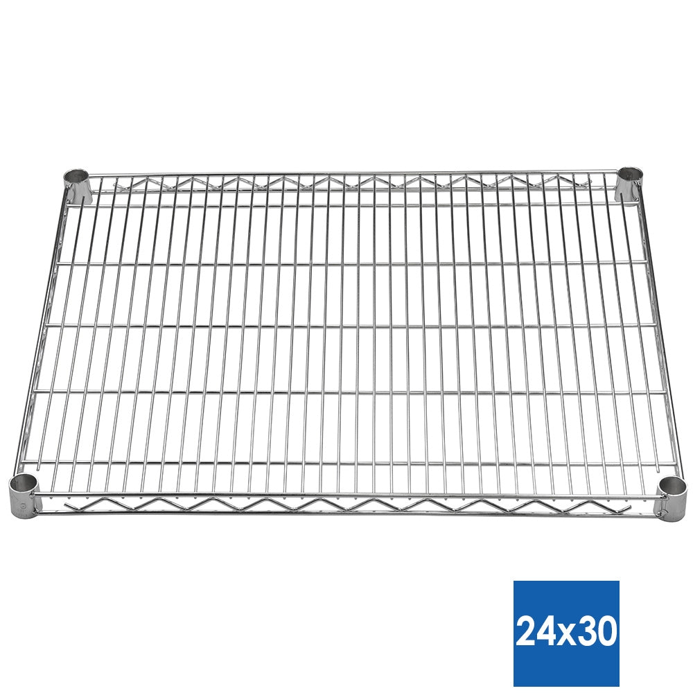 24"d x 30"w Chrome Wire Shelving w/ 4 Shelves