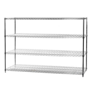 24"d x 72"w Chrome Wire Shelving w/ 4 Shelves