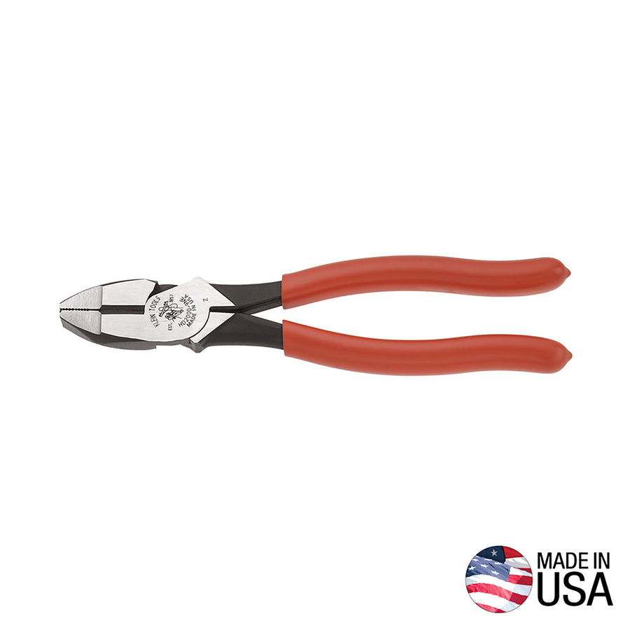 Klein Heavy-Duty Lineman’s Pliers, Thicker-Dipped Handle (HD2000-9NE)