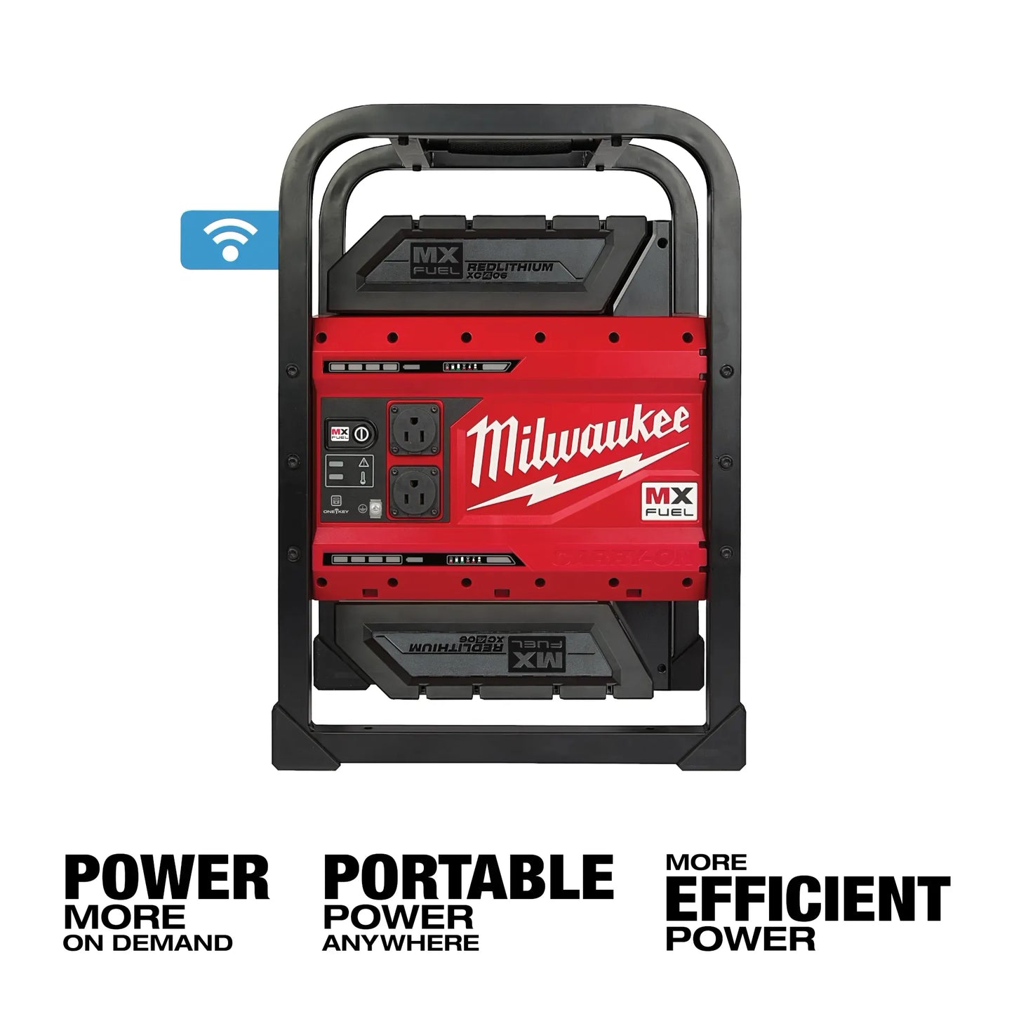 Milwaukee Portable 3600W/1800W Push Start Battery Powered Generator with 2 Batteries (MXF002-2XC)