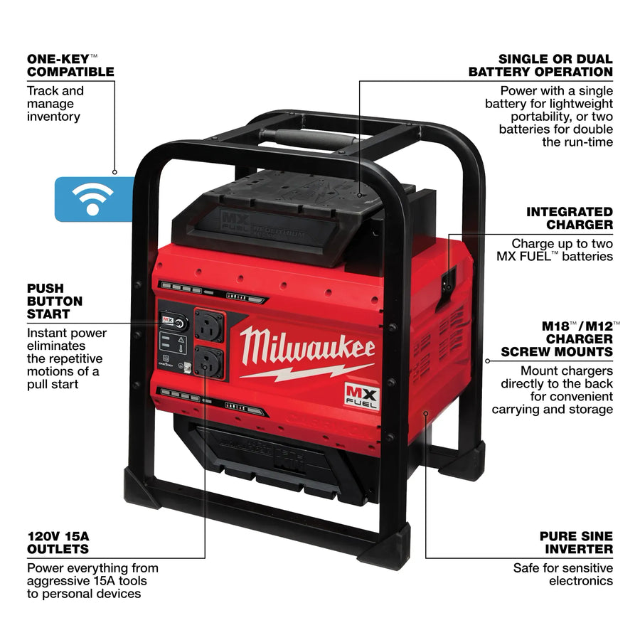 Milwaukee battery operated generator sale