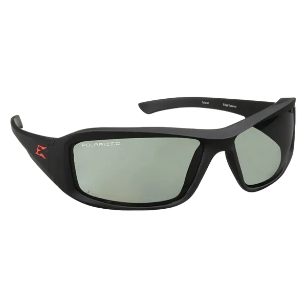 Edge brazeau TXB236 Scratch-Resistant Polarized Black Frame Smoke Lens Safety Glasses