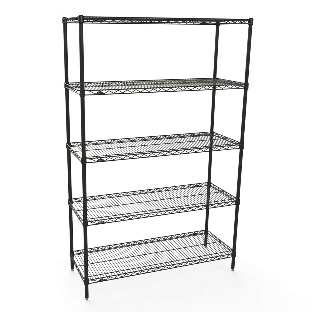 18"d x 18"w Metro Super Erecta 5-Shelf Wire Kits - Black