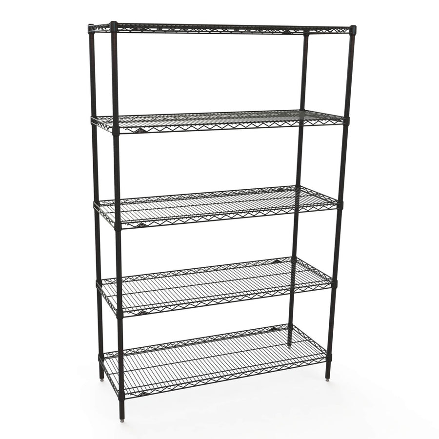 18"d x 60"w Metro Super Erecta 5-Shelf Wire Kits - Black