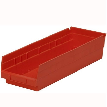 Red 4"h Nesting Shelf Bins