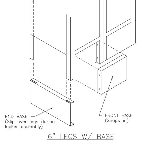 End Base Plates for Lockers