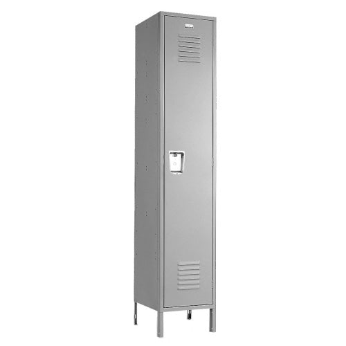 Single Tier Lockers - 15"d x 12"w x 60"h - Gray