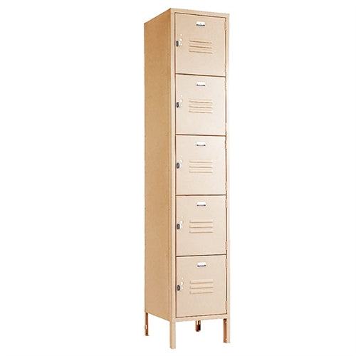 5 Tier Lockers - 12"d x 12"w x 66"h - Champagne