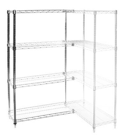 8"d x 48"w Wire Shelving Add-On Units w/ 4 Shelves