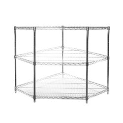 Pentagon Corner Wire Shelving Units