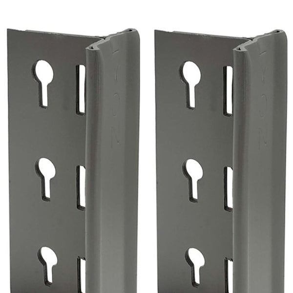 84"h Lyon 8000 Series Steel Shelving T-Post Uprights - 2-Pack