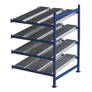 4-Level Gravity Flow Racks w/ SpanTrack Roller Lanes - 48"d x 48"w x 84"h