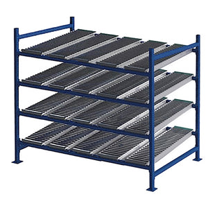 4-Level Gravity Flow Racks w/ SpanTrack Roller Lanes - 48"d x 72"w x 84"h