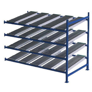 4-Level Gravity Flow Racks w/ SpanTrack Roller Lanes - 48"d x 72"w x 84"h