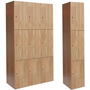 All-Wood Club Lockers - Triple Tier