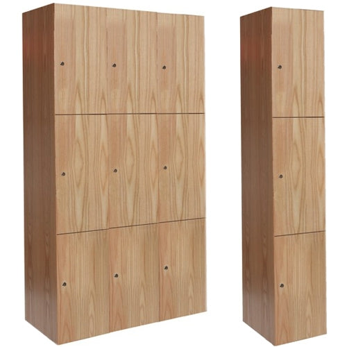 All-Wood Club Lockers - Triple Tier