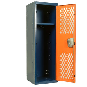 Dark Blue and Orange Home Team Locker