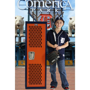 Dark Blue and Orange Home Team Locker