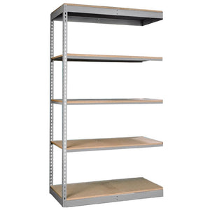 Lyon 24"d 5-Shelf Single Rivet Shelving Add-On Units - Gray