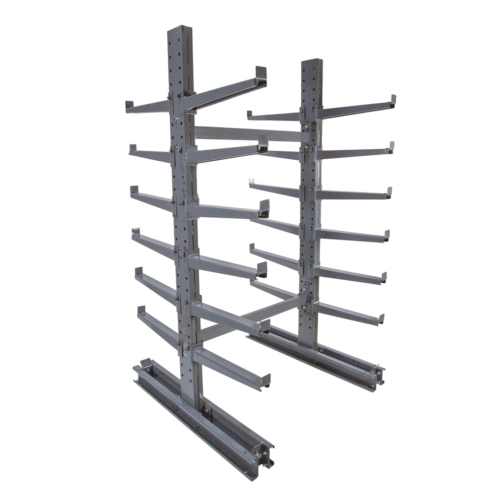 10' Standard Duty Double Sided Cantilever Rack w/ 12" Arms - Starter Unit