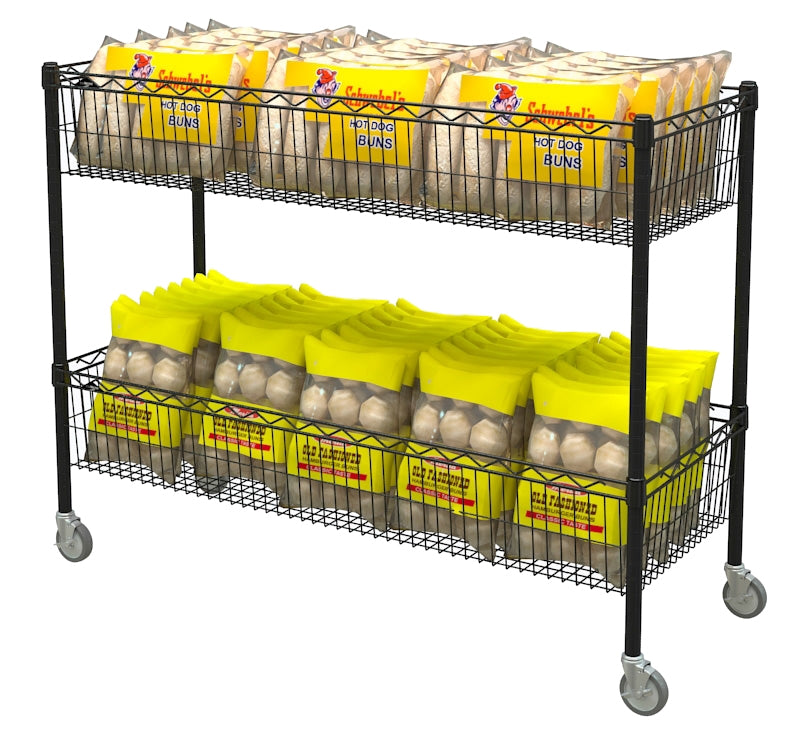 Double-Wide Basket Cart