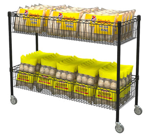 Double-Wide Basket Cart