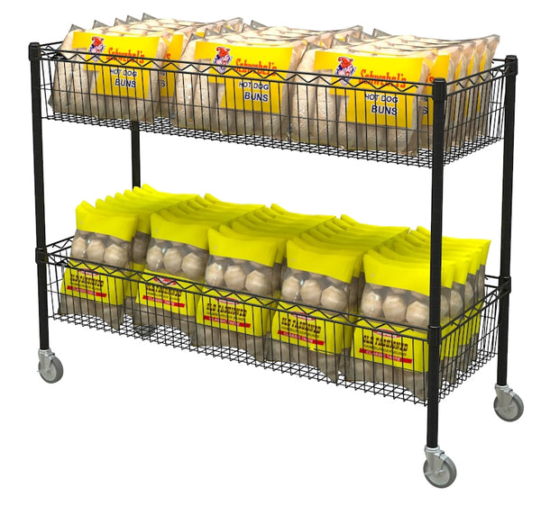 Double-Wide Basket Cart