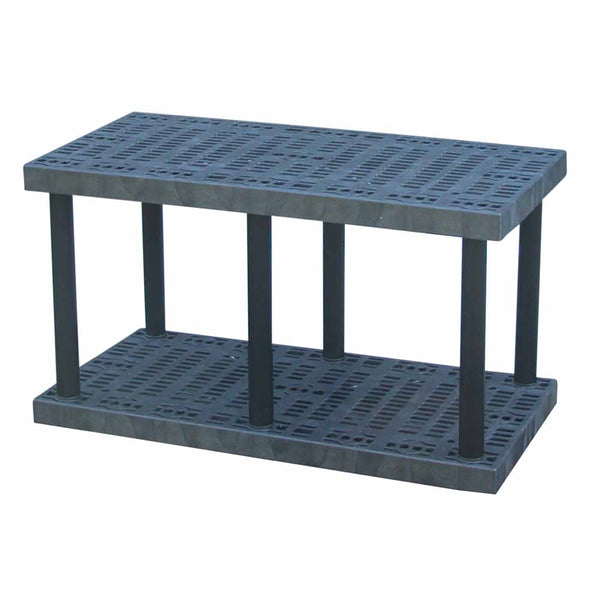 DuraShelf Grid Top 24"d x 48"w x 27"h Base 2-Shelf