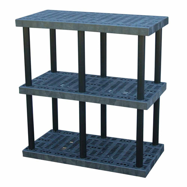 DuraShelf Grid Top 24"d x 48"w x 51"h 3-Shelf System