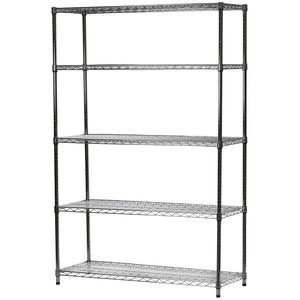 18"d x 54"w Chrome Wire Shelving w/ 5 Shelves