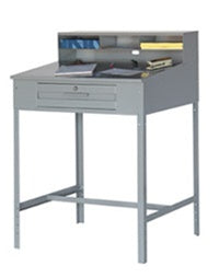 Open Shop Desk with Guides - 30"d x 34.5"w x 53"h