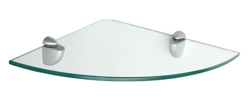 10"d x 10"w Glass Corner Shelf