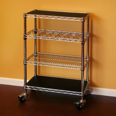 Kitchen Cart with Wine Rack - 14"d x 24"w x 34"h