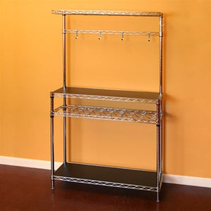 Baker's Rack with Wine Storage - 14"d x 24"w x 64"h