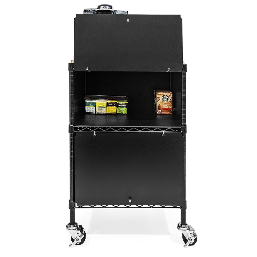 3-Shelf Mobile Coffee Bar Cabinet