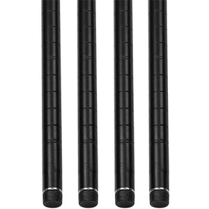 Black Wire Shelving Posts - 4-Pack